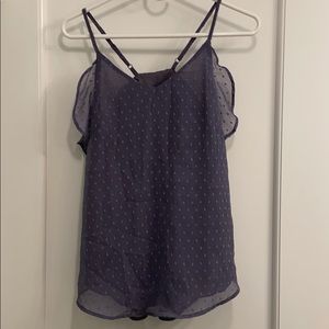 Purple Spaghetti Strap Blouse
